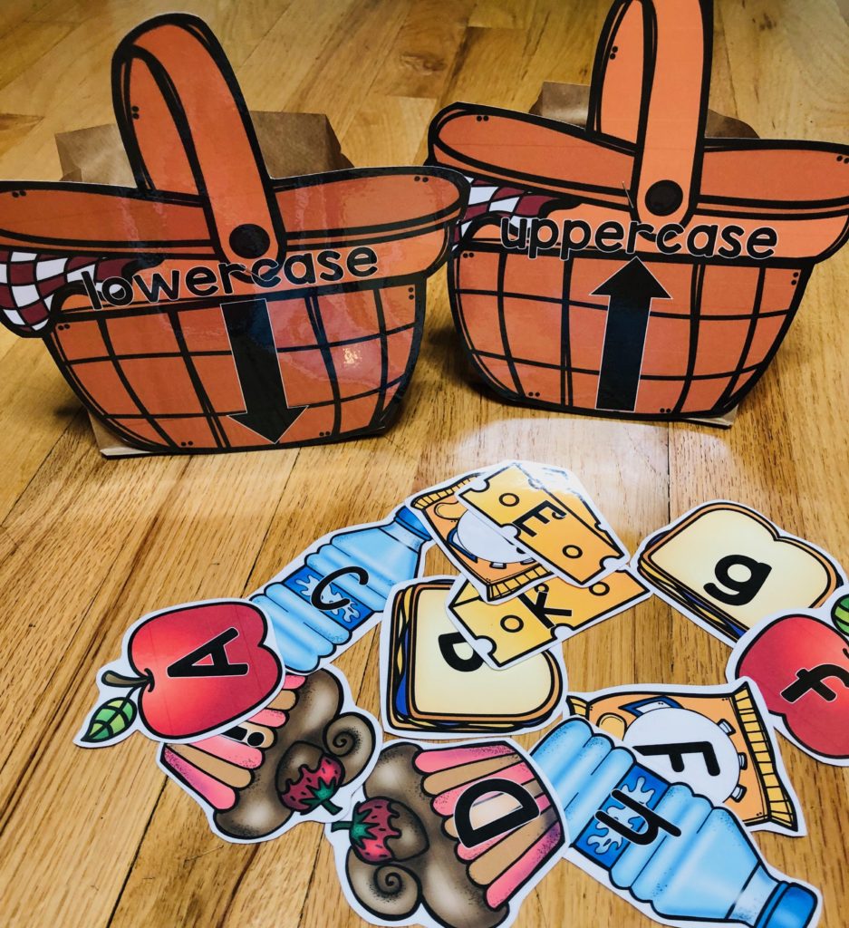 Learning letters picnic basket sort