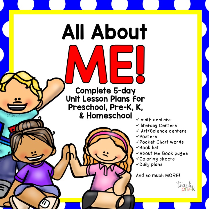 all about me activities for preschool
