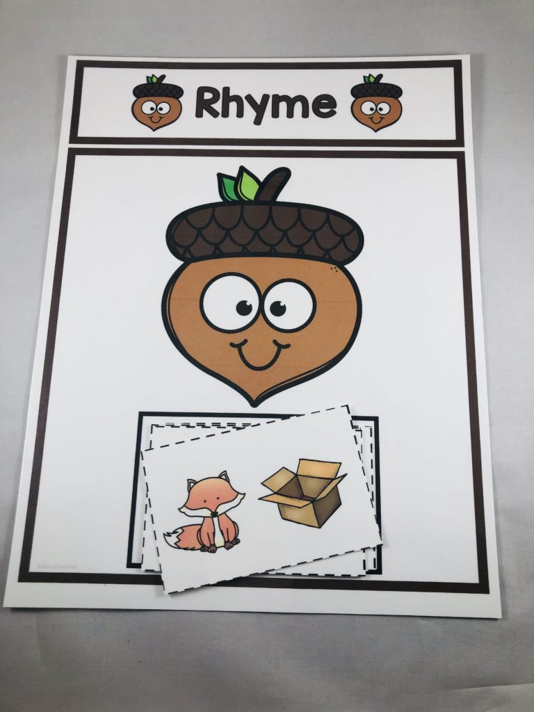 preschool acorn literacy activities