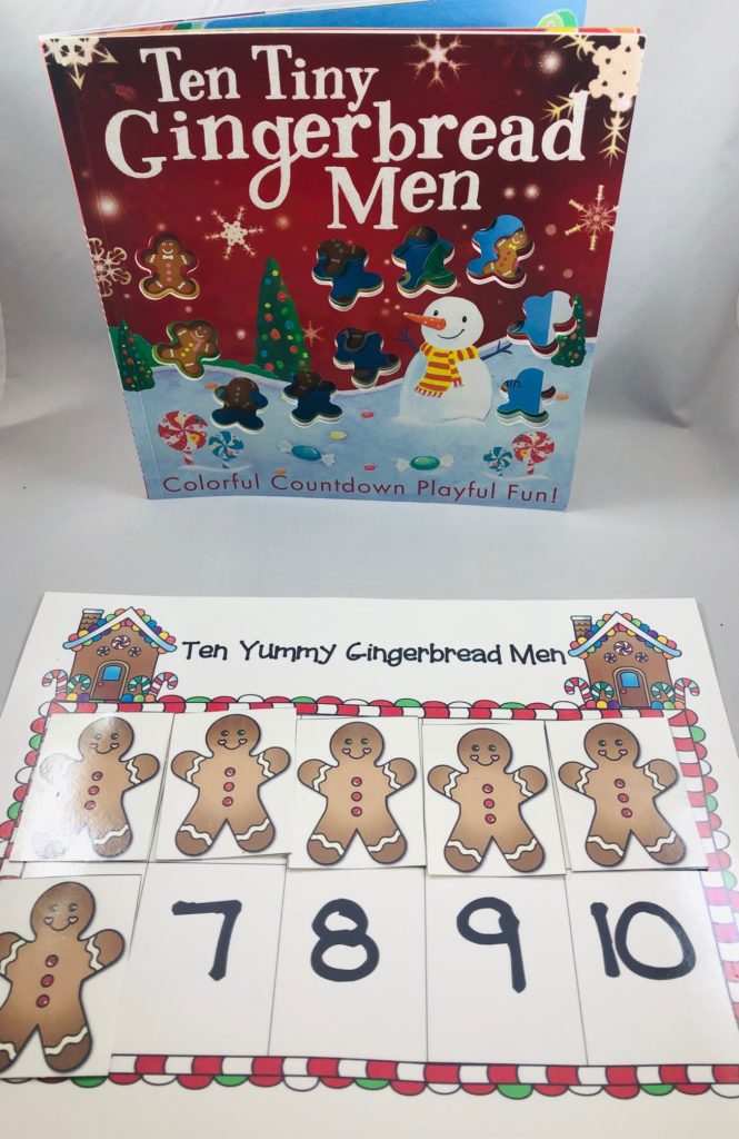 Ten tiny gingerbread men ten frame game