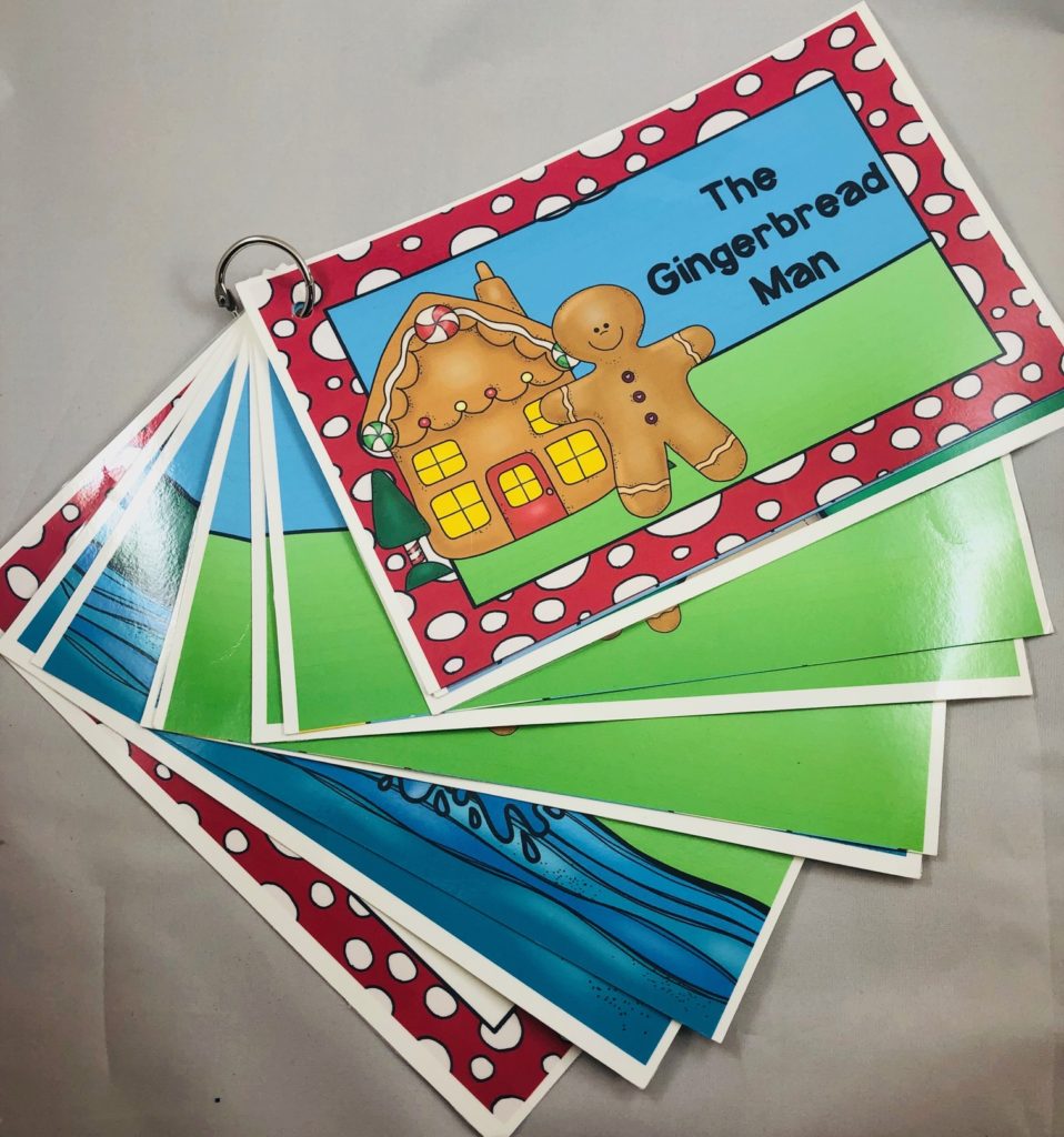 The gingerbread man lesson plan for preschool story retelling cards