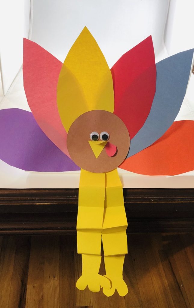 Turkey crafts for preschool sitting turkey