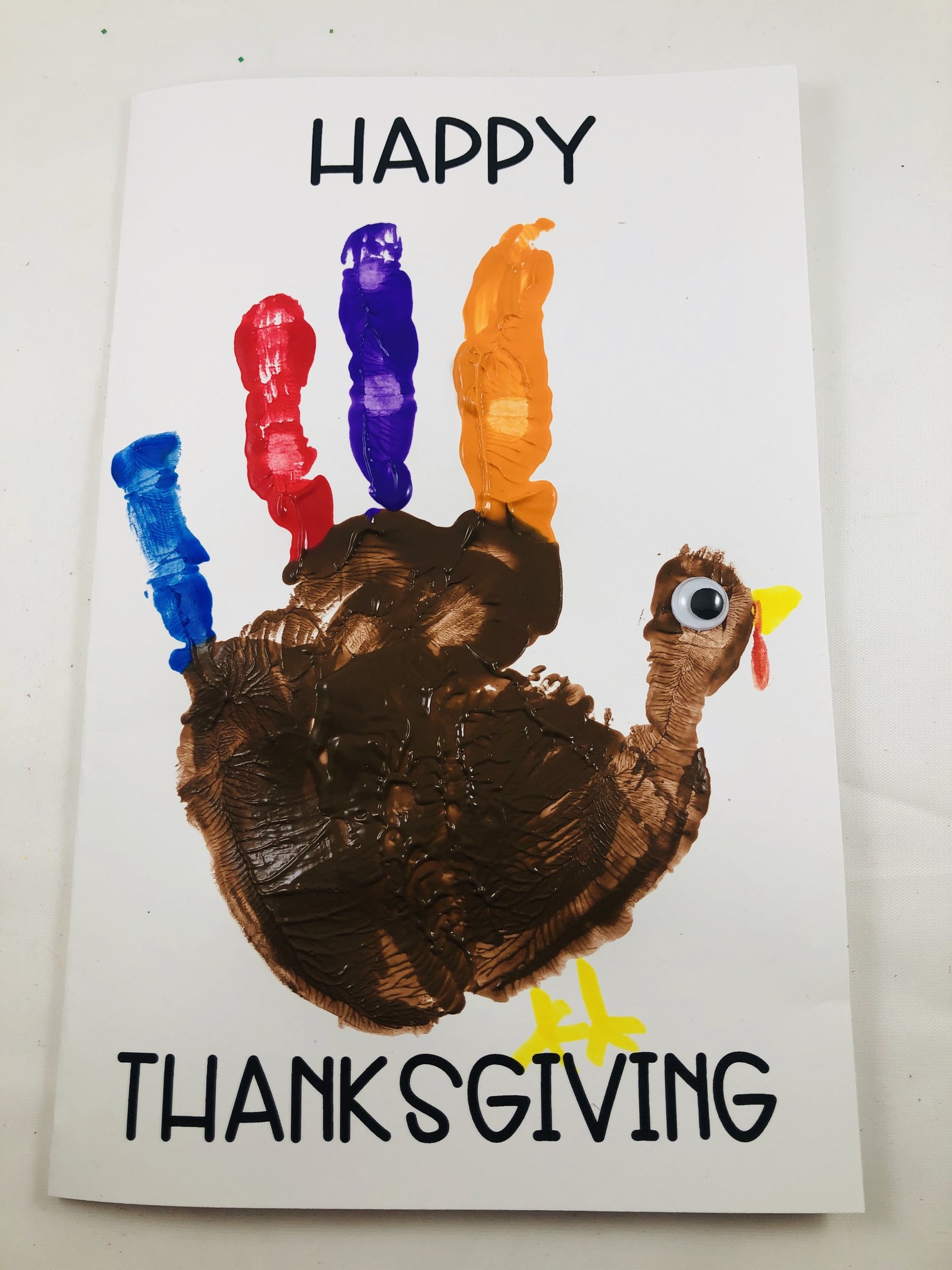 preschool thanksgiving card cover