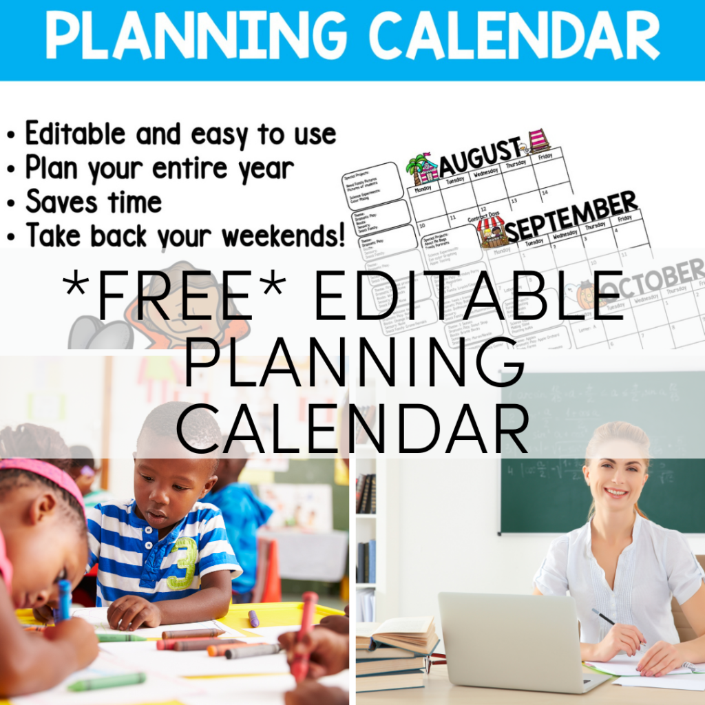 free editable planning calendar