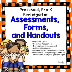 Preaschool assessment forms and handouts