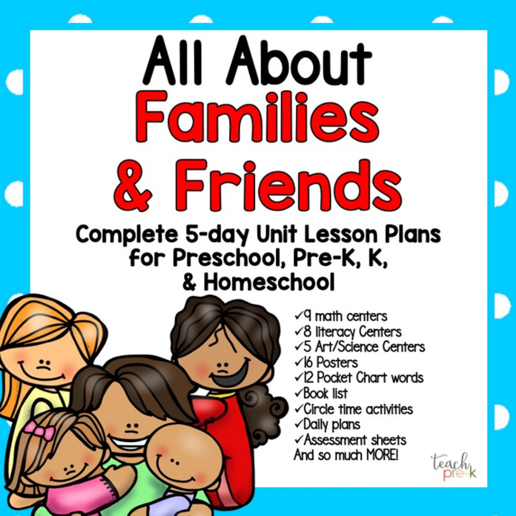 Family & Friends Theme | Activities for Preschool - Teach Pre-K