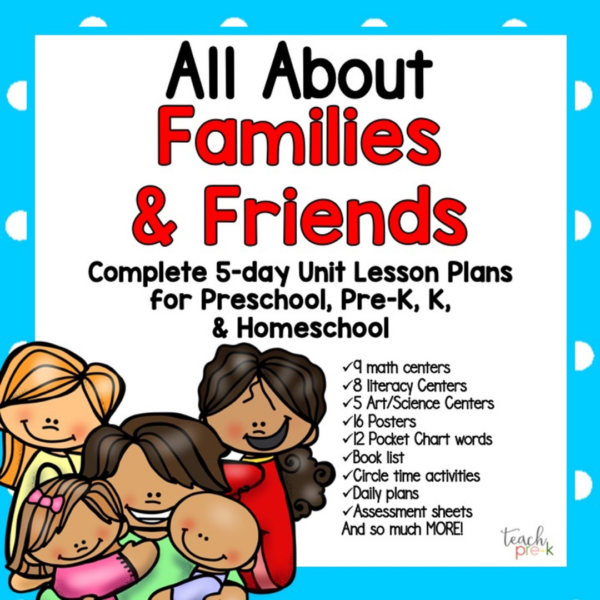 Families & Friends theme activities for Preschool