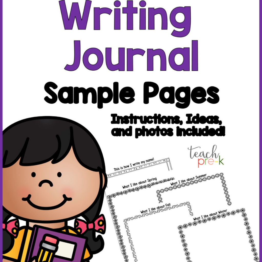 Pre-K jourrnal writing sample pages