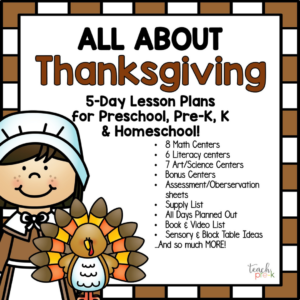 Thanksgiving activities for preschool