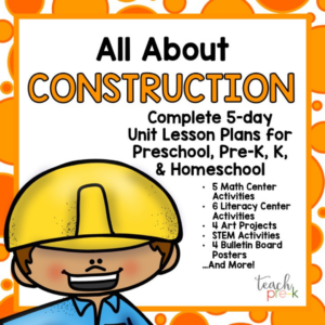 Construction theme activities for preschool