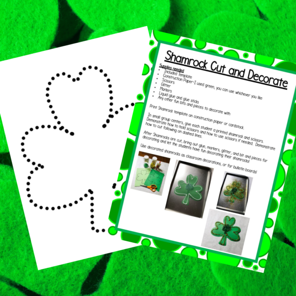 St. Patrick's Day Activities for preschool