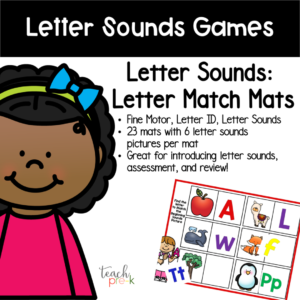 letter sounds activities match mats